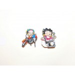 Betty Boop Pins Lot #42 Biker Designs Two Pieces.